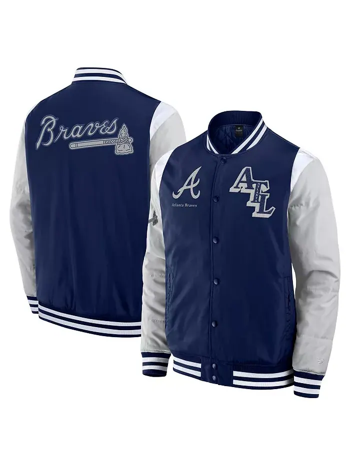 Мужская синяя куртка Atlanta Braves Elements Elite на молнии Fanatics