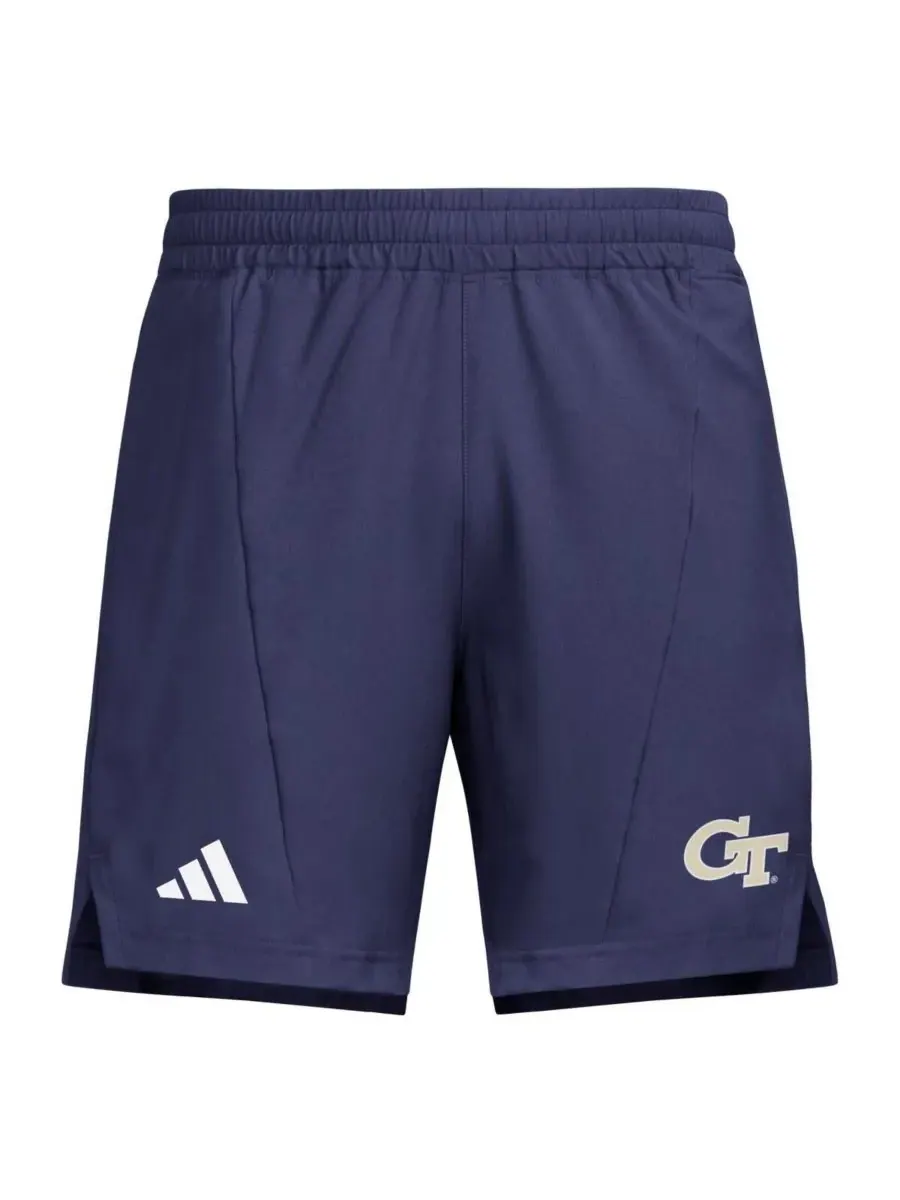 Adidas Мужские тренировочные шорты из тканого материала с символикой команды Georgia Tech Yellow — изображение 3 из 3