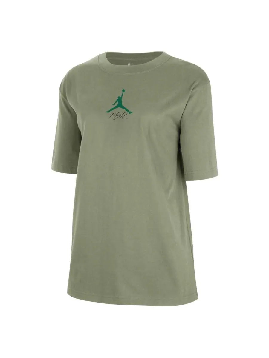 Jordan Женская зеленая футболка Boston Celtics Courtside Statement Edition Boyfriend T-Shirt — изображение 2 из 3, зеленый