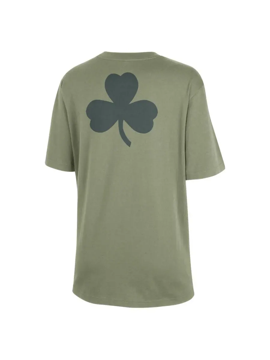 Jordan Женская зеленая футболка Boston Celtics Courtside Statement Edition Boyfriend T-Shirt — изображение 3 из 3, зеленый