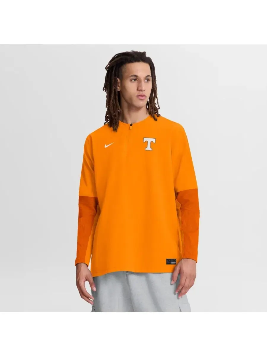 Ветровка Nike Tennessee Volunteers Dugout Dri-FIT с длинным рукавом, четверть-замок