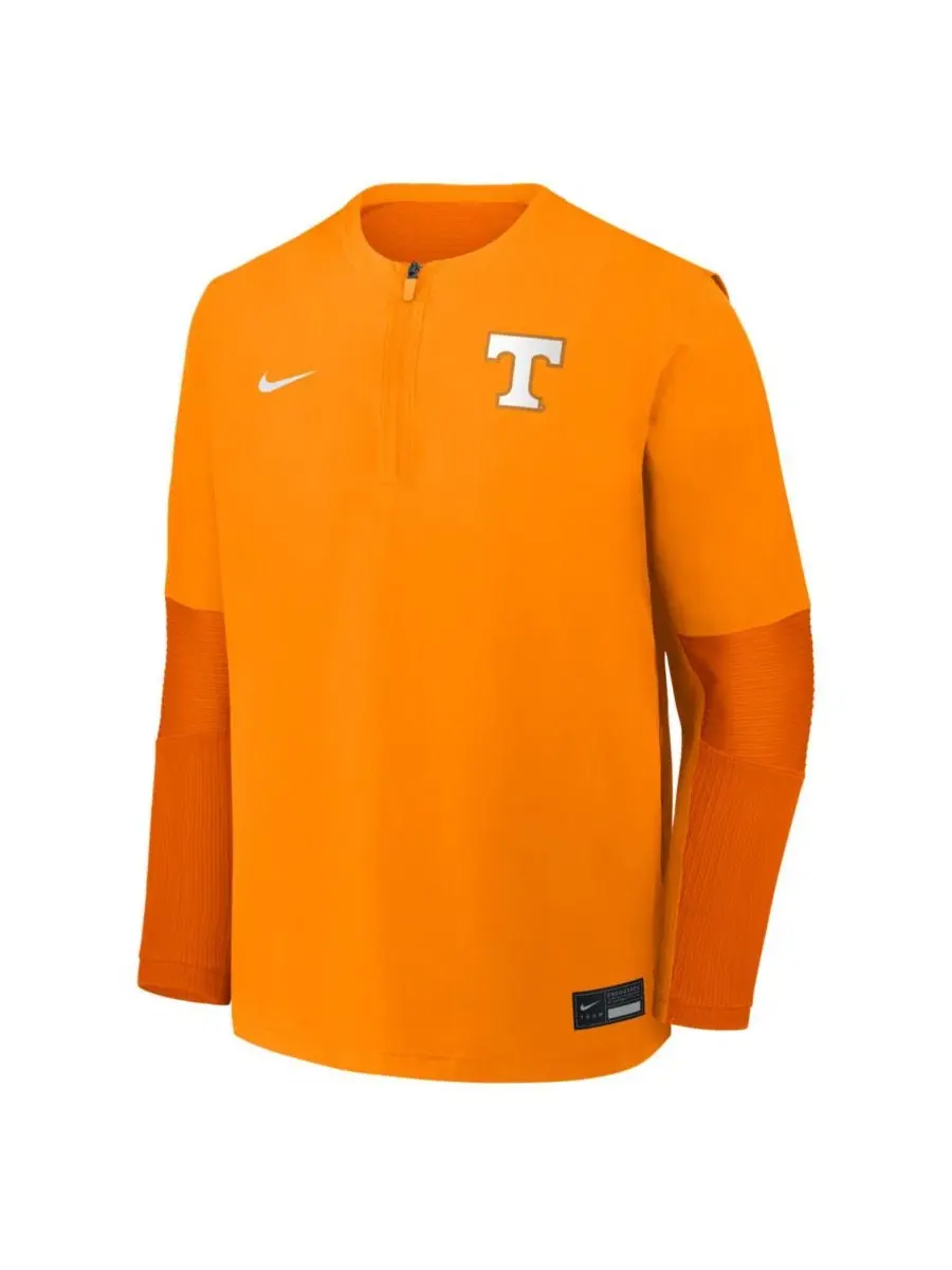 Ветровка Nike Tennessee Volunteers Dugout Dri-FIT с длинным рукавом, четверть-замок — изображение 2 из 4, оранжевый