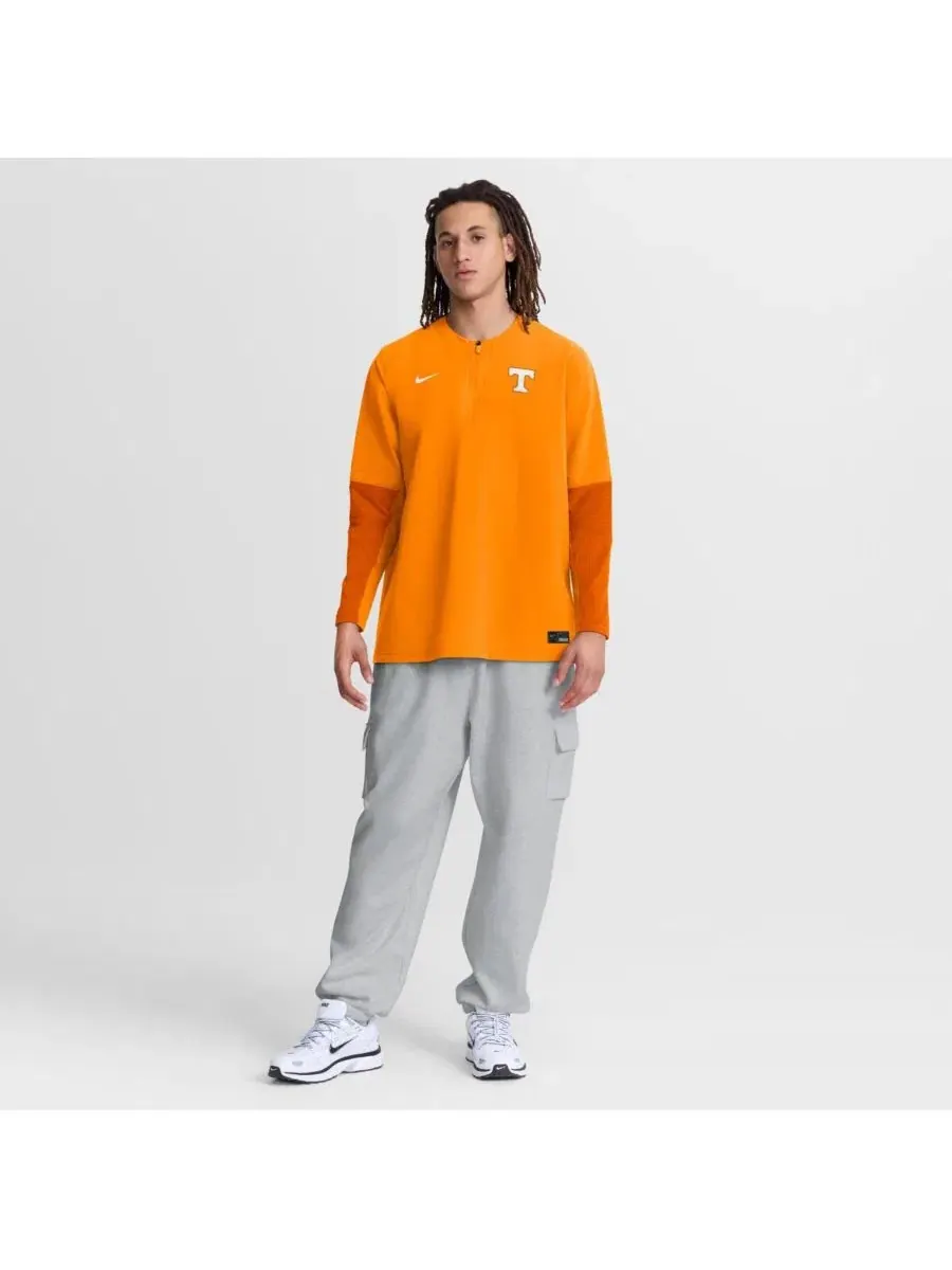 Ветровка Nike Tennessee Volunteers Dugout Dri-FIT с длинным рукавом, четверть-замок — изображение 3 из 4, оранжевый