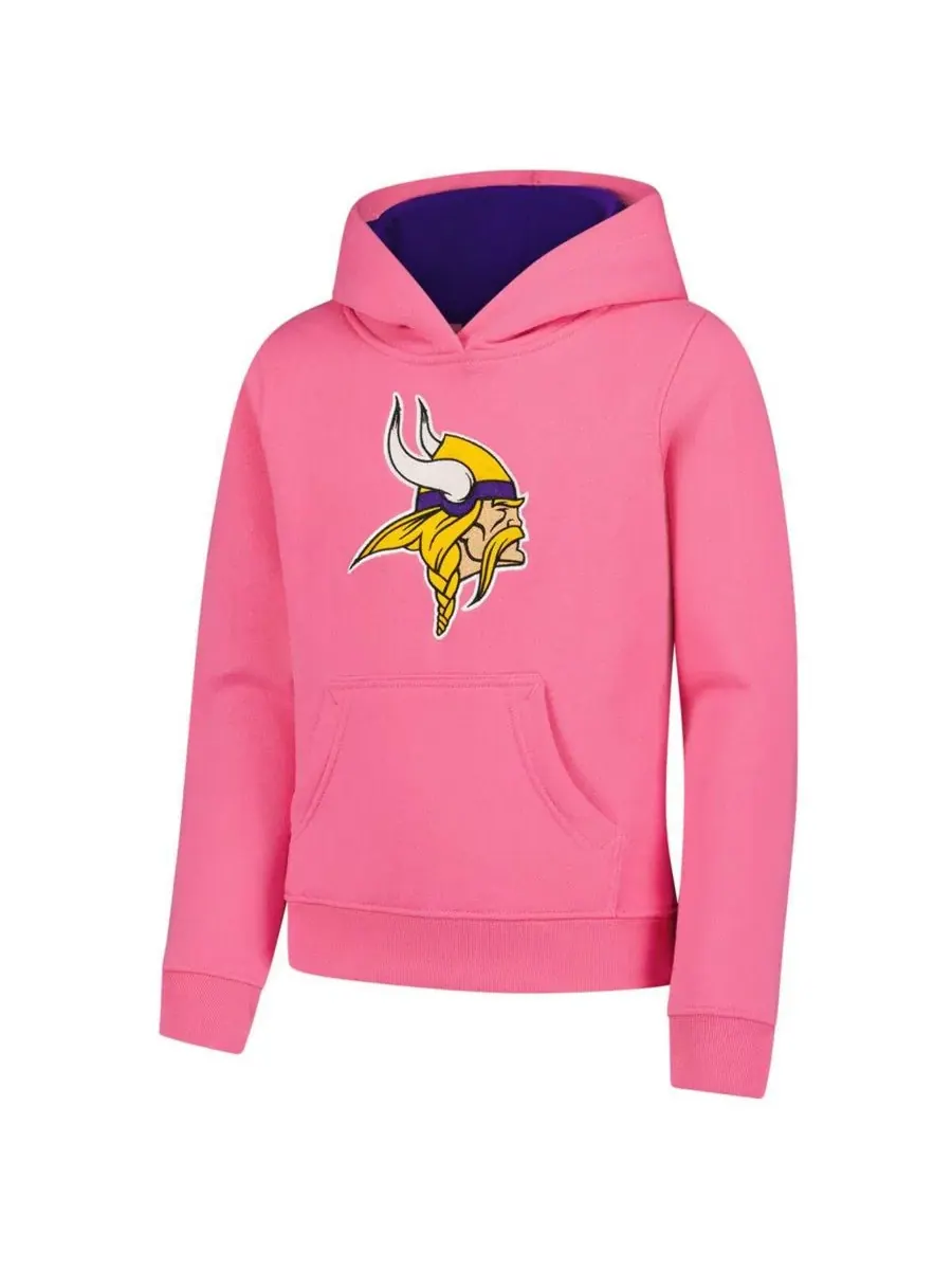 Худи с вышитым логотипом Minnesota Vikings Outerstuff — изображение 2 из 3, розовый