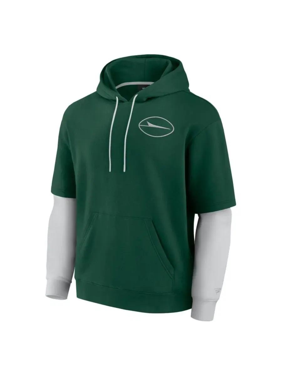 Толстовка на молнии с капюшоном New York Jets Sleek Elements Fanatics — изображение 5 из 5, зеленый