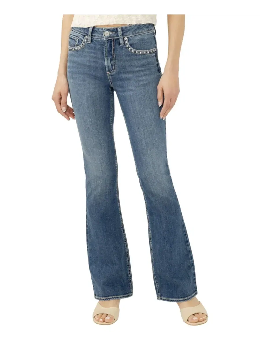 Джинсы клеш с высокой посадкой Avery Silver Jeans Co., Crossroads