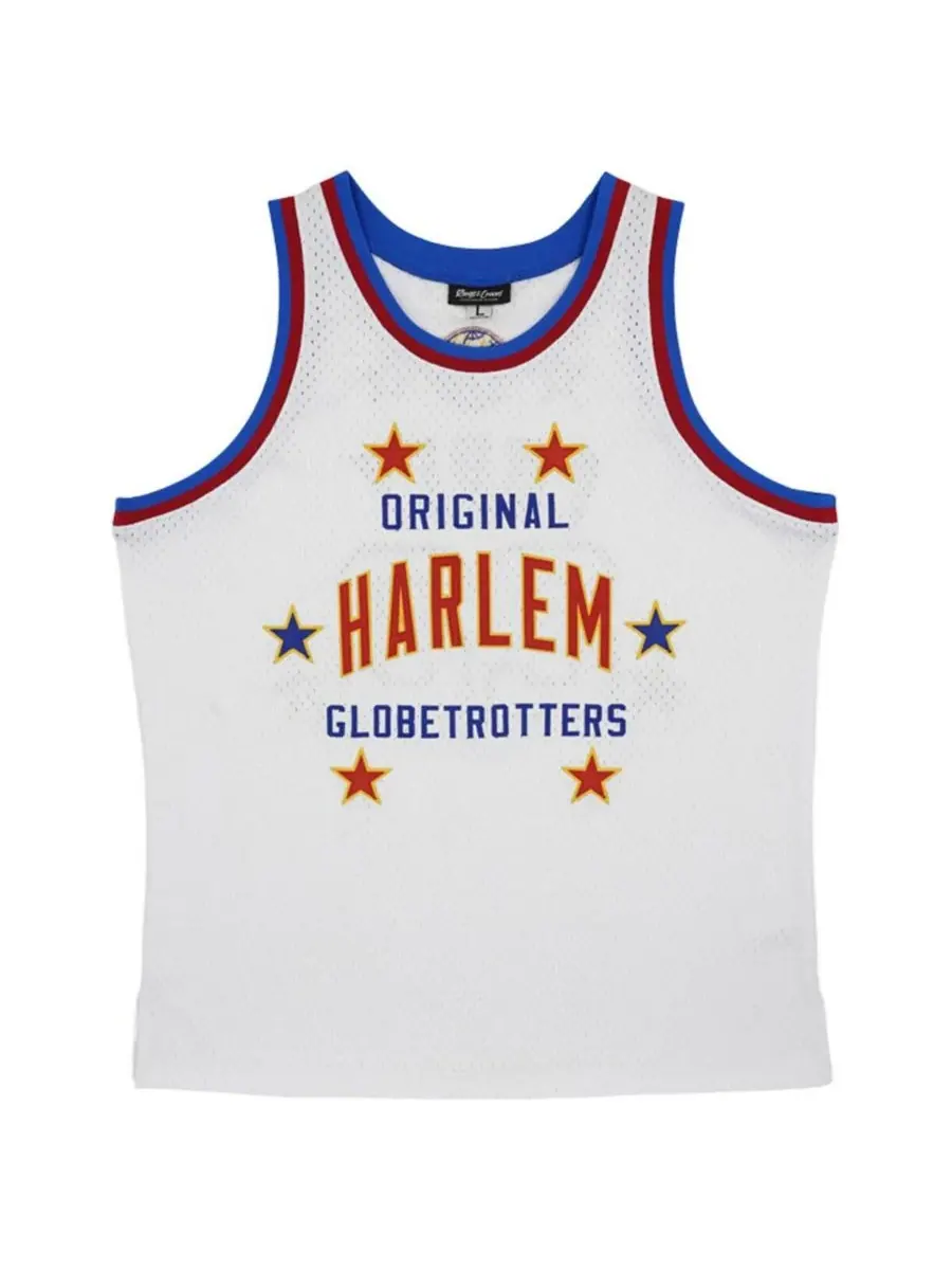 Rings & Crwns Мужская белая футболка Curly Neal Harlem Globetrotters в стиле ретро Swingman — изображение 2 из 3, белый