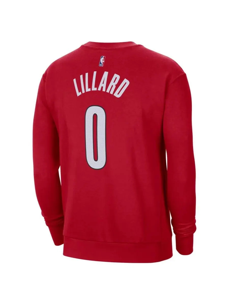 Jordan Мужская красная толстовка Damian Lillard Portland Trail Blazers с именем и номером игрока — изображение 3 из 3