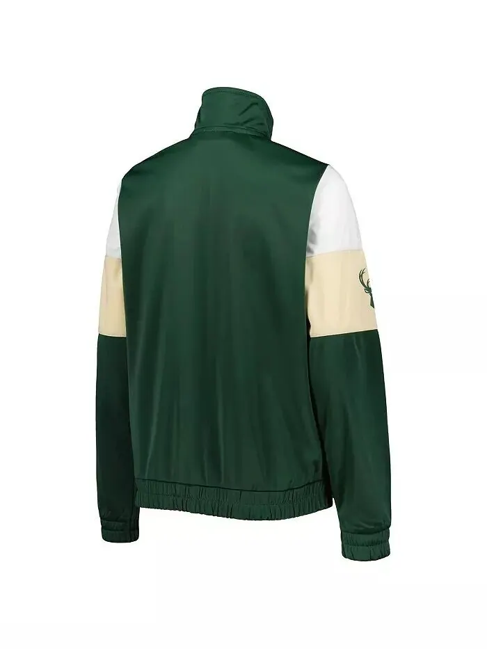 Женская спортивная куртка с молнией во всю длину Hunter Green Milwaukee Bucks Change Up G-Iii 4Her — изображение 2 из 3