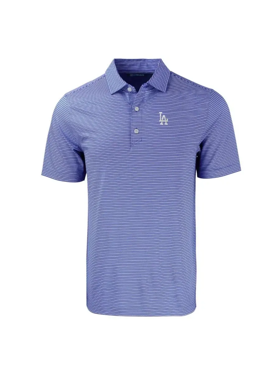 Поло с длинным рукавом Forge Eco Double Stripe Stretch Los Angeles Dodgers Cutter & Buck — изображение 2 из 3, белый