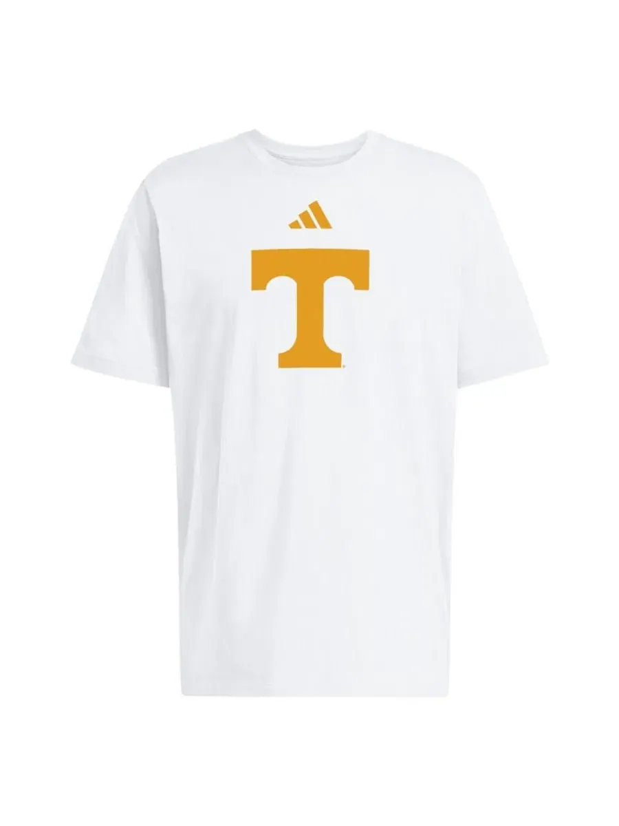 Футболка с принтом Tennessee Volunteers Primary Logo adidas — изображение 2 из 3, белый