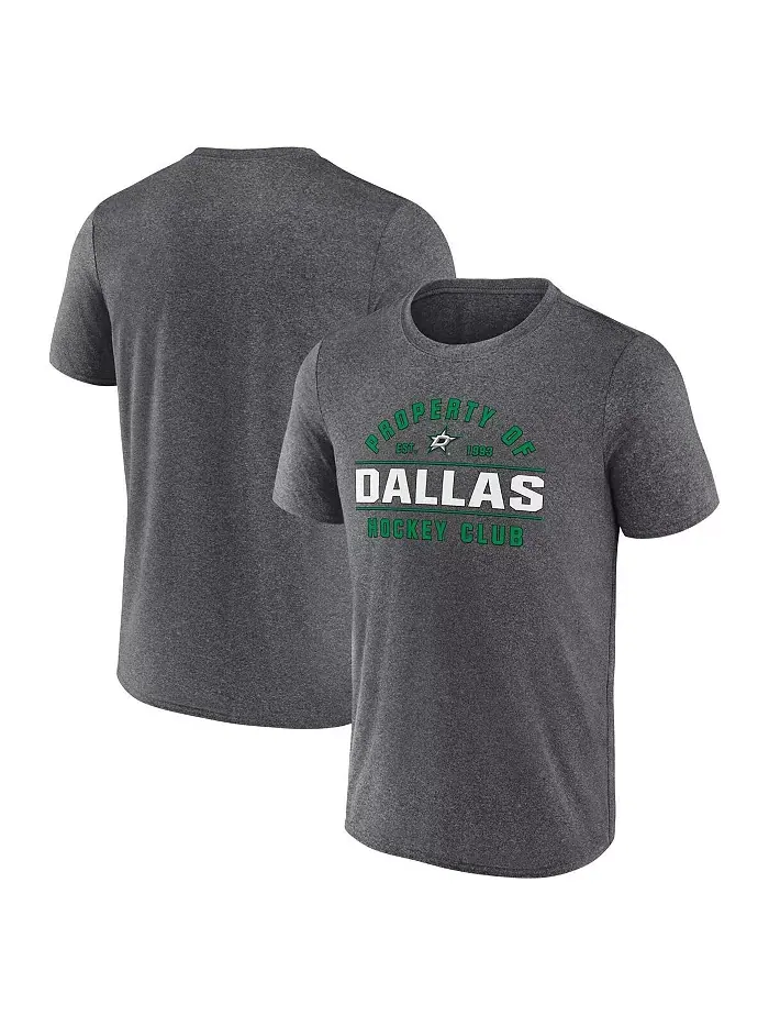 Мужская футболка Heather Charcoal Dallas Stars Property of Fanatics