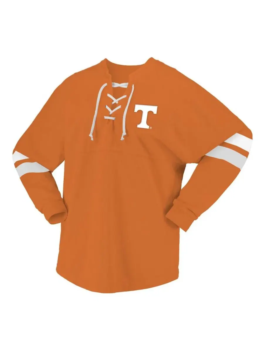 Футболка с длинным рукавом с V-образным вырезом и шнуровкой Tennessee Volunteers Lace-Up V-Neck — изображение 3 из 3
