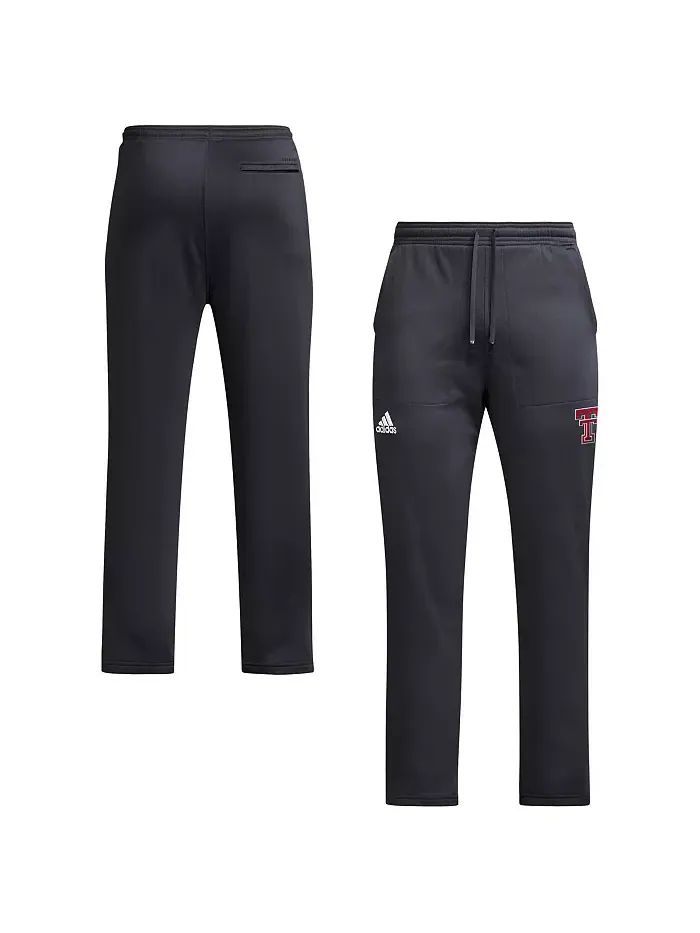 Мужские черные брюки Texas Tech Red Raiders с открытым низом AEROREADY adidas
