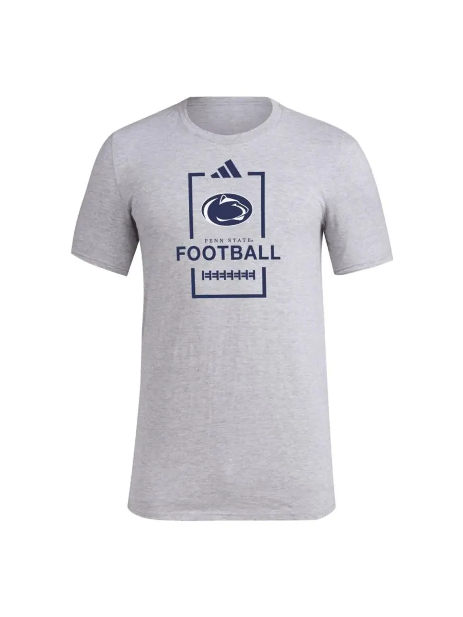 Футболка полиэстеровая Penn State Nittany Lions с коротким рукавом adidas — изображение 3 из 3, серый