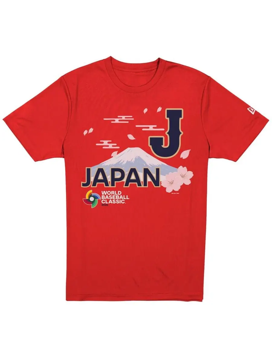 Футболка с принтом Japan Baseball 2026 World Baseball Classic Country New Era — изображение 3 из 4, красный