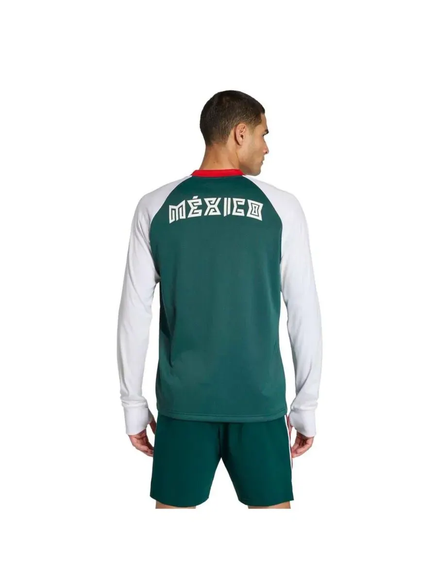 Тренировочная футболка с длинным рукавом Mexico National Team 2026 World Cup Pre-Match Away adidas — изображение 2 из 4