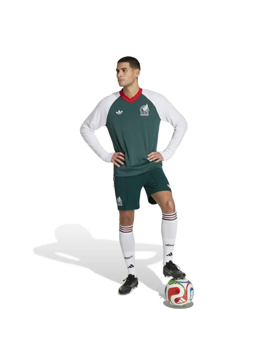 Тренировочная футболка с длинным рукавом Mexico National Team 2026 World Cup Pre-Match Away adidas — изображение 3 из 4