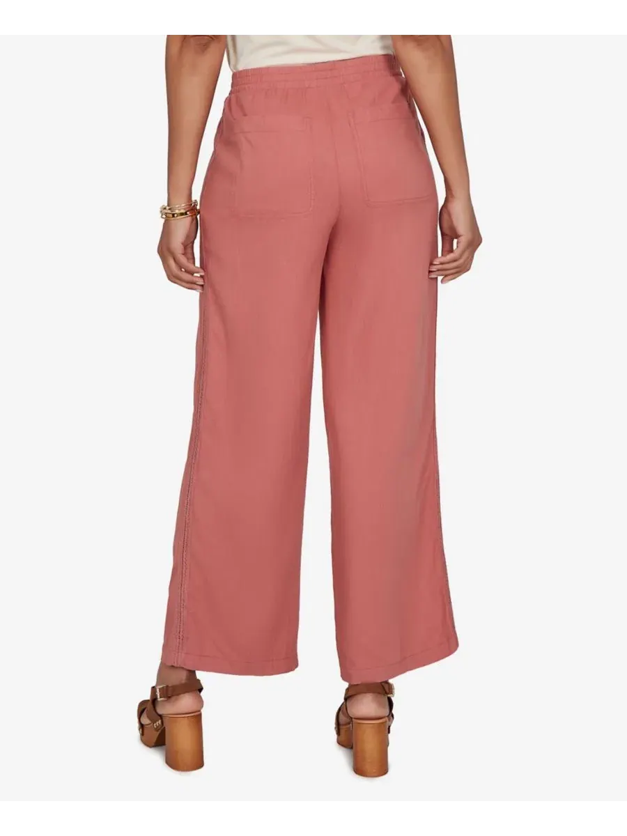 Брюки с кружевной отделкой, модель Petite Lace Trim Lightweight Pull-On Pants Ruby Rd., Terra Cotta — изображение 5 из 5