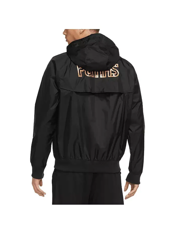 Мужская черная куртка Puma Windrunner с рукавом реглан на молнии Nike — изображение 3 из 3