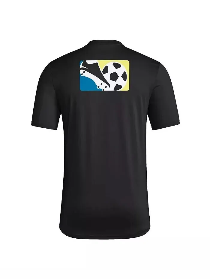 Мужская черная футболка Sporting Kansas City 2024 MLS Jersey Hook Pre-Match adidas — изображение 2 из 3
