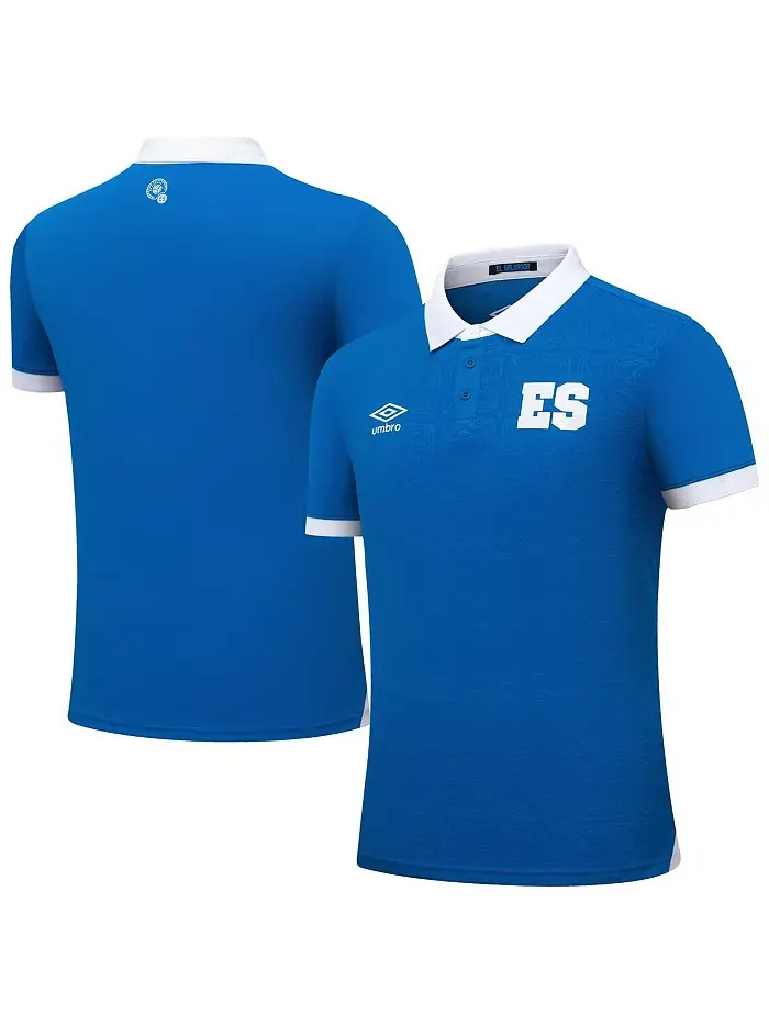 Мужская синяя реплика домашней футболки сборной Сальвадора 2025 года Umbro