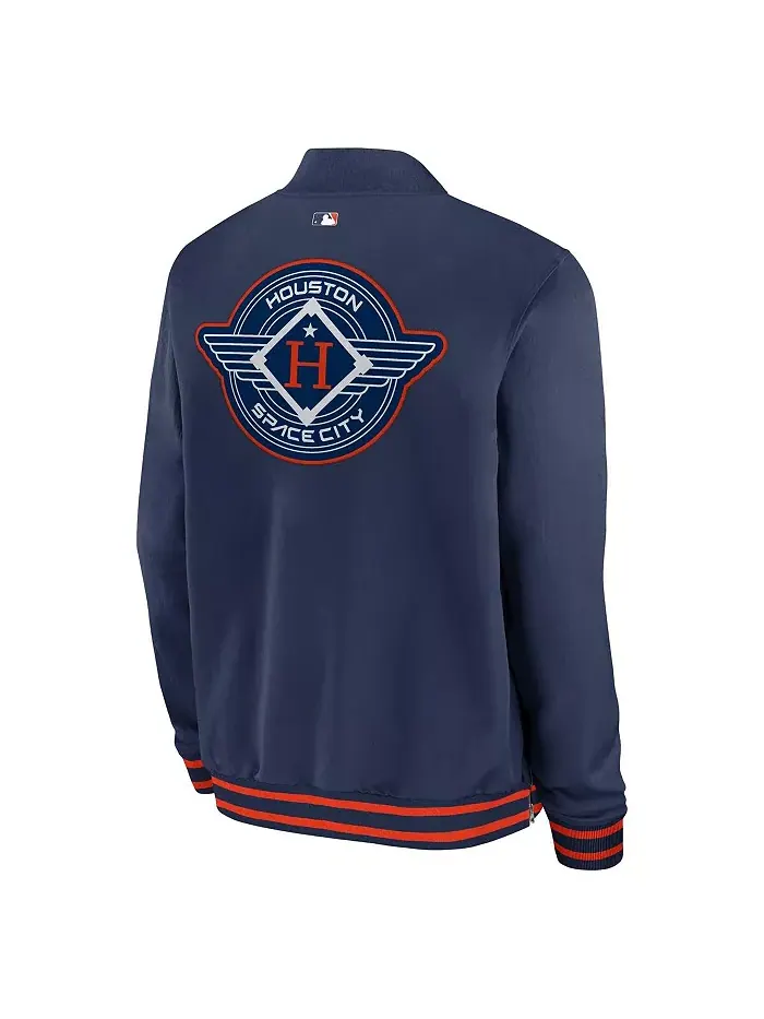 Мужская синяя бомбер с полной застежкой-молнией Houston Astros 2025 City Connect из коллекции — изображение 3 из 3