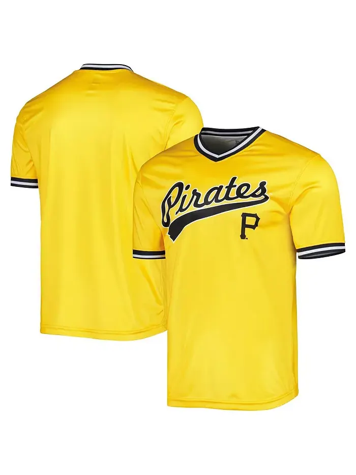 Мужская желтая майка команды Pittsburgh Pirates Cooperstown Collection Stitches — изображение 1 из 2