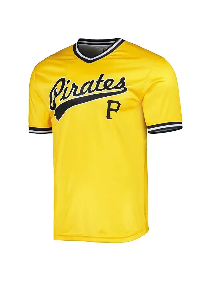Мужская желтая майка команды Pittsburgh Pirates Cooperstown Collection Stitches — изображение 2 из 2