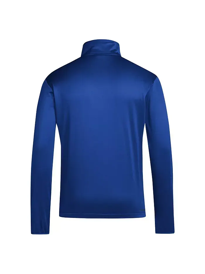 Толстовка Men's Royal Kansas Jayhawks 2024 Coaches Sideline Quarter-Zip Top adidas — изображение 2 из 3
