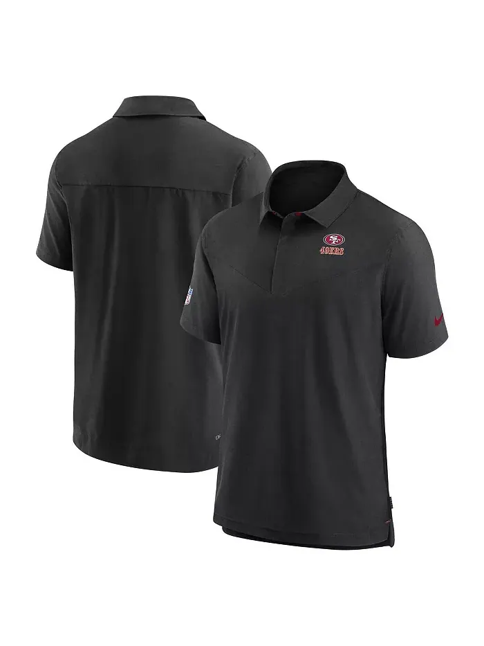 Мужская поло для тренировок San Francisco 49ers 2022/23 Sideline Lockup в черном цвете Nike