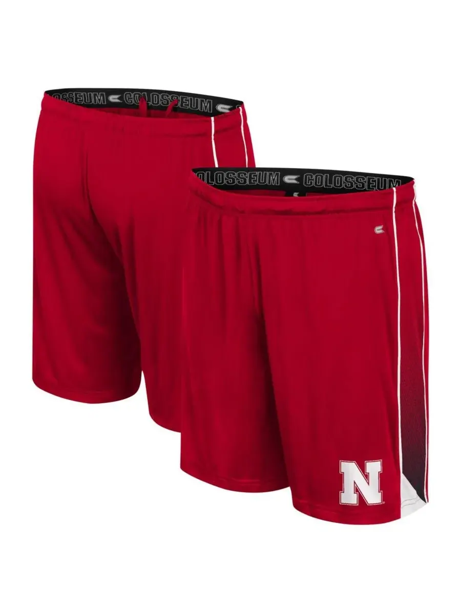 Colosseum Мужские шорты цвета алой кожи с символикой команды Nebraska Huskers, доступные онлайн
