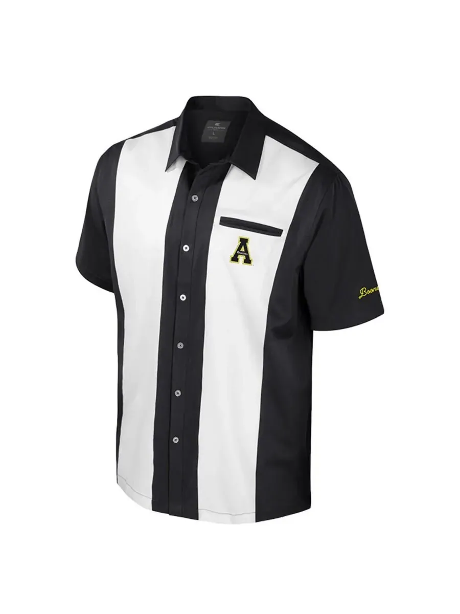 Colosseum Мужская черная рубашка для боулинга с символикой команды Appalachian State Mountaineers — изображение 3 из 3