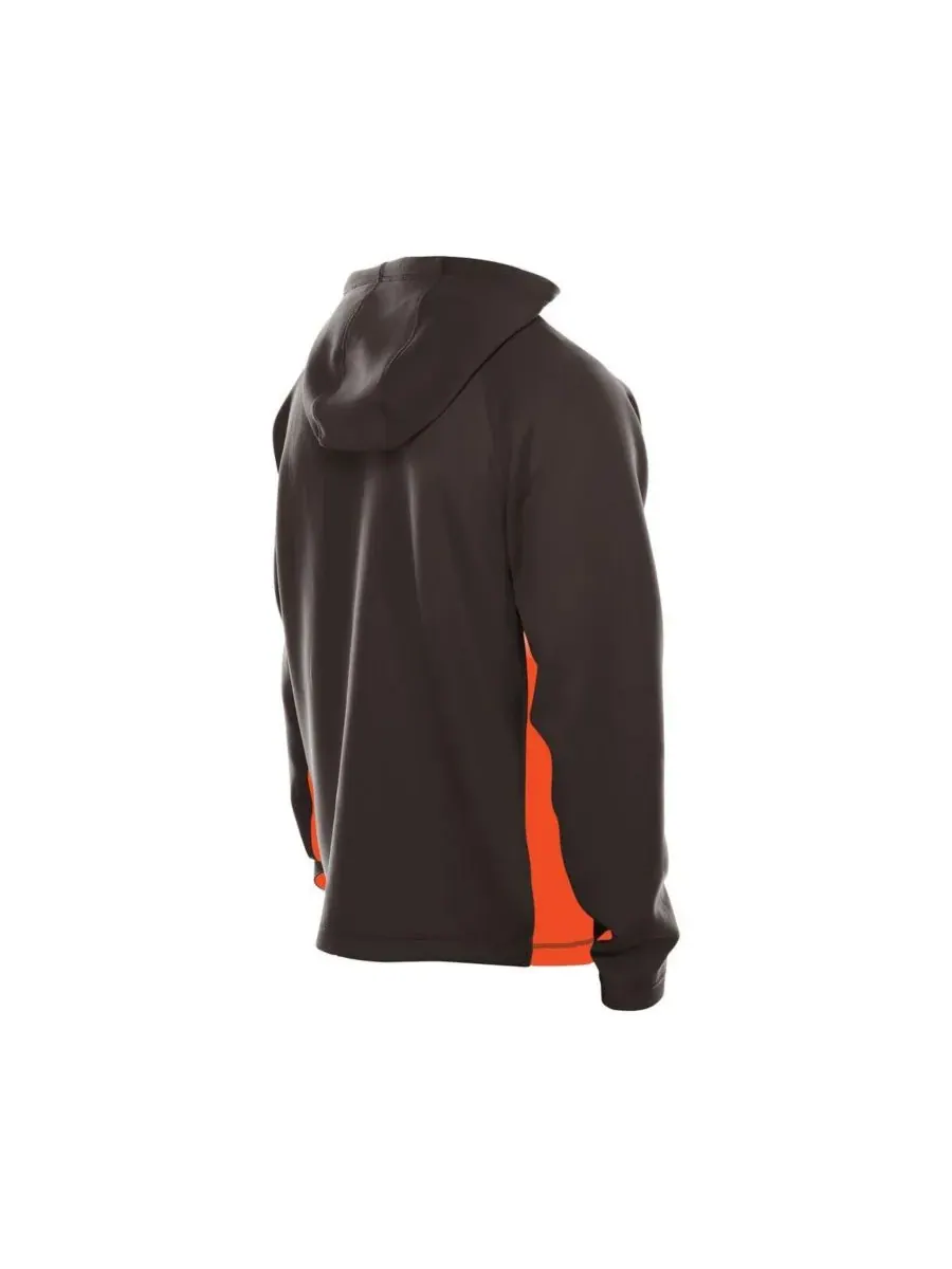 New Era Мужская коричневая толстовка на молнии Cleveland Browns Combine Authentic Raglan Scuba — изображение 2 из 3