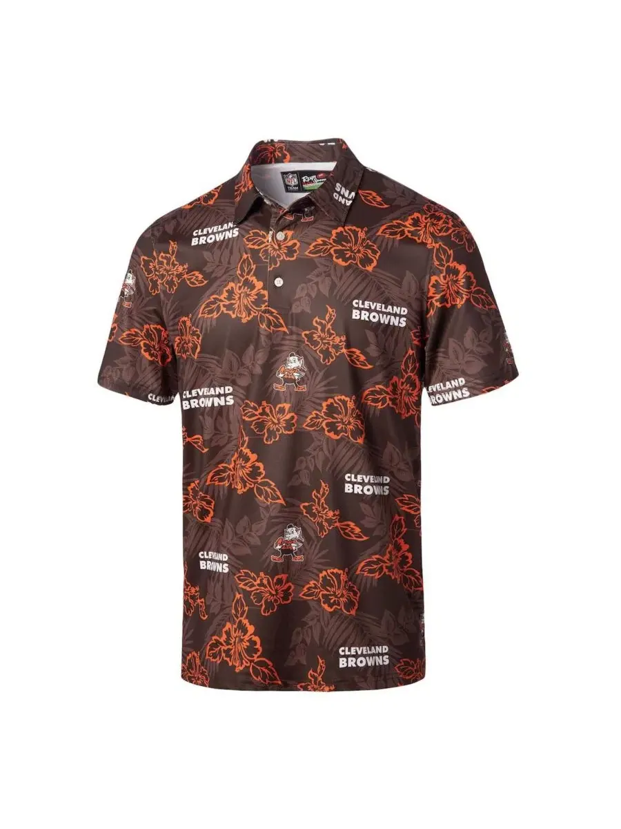 Поло с принтом Cleveland Browns Throwback Pua Reyn Spooner — изображение 2 из 3, коричневый