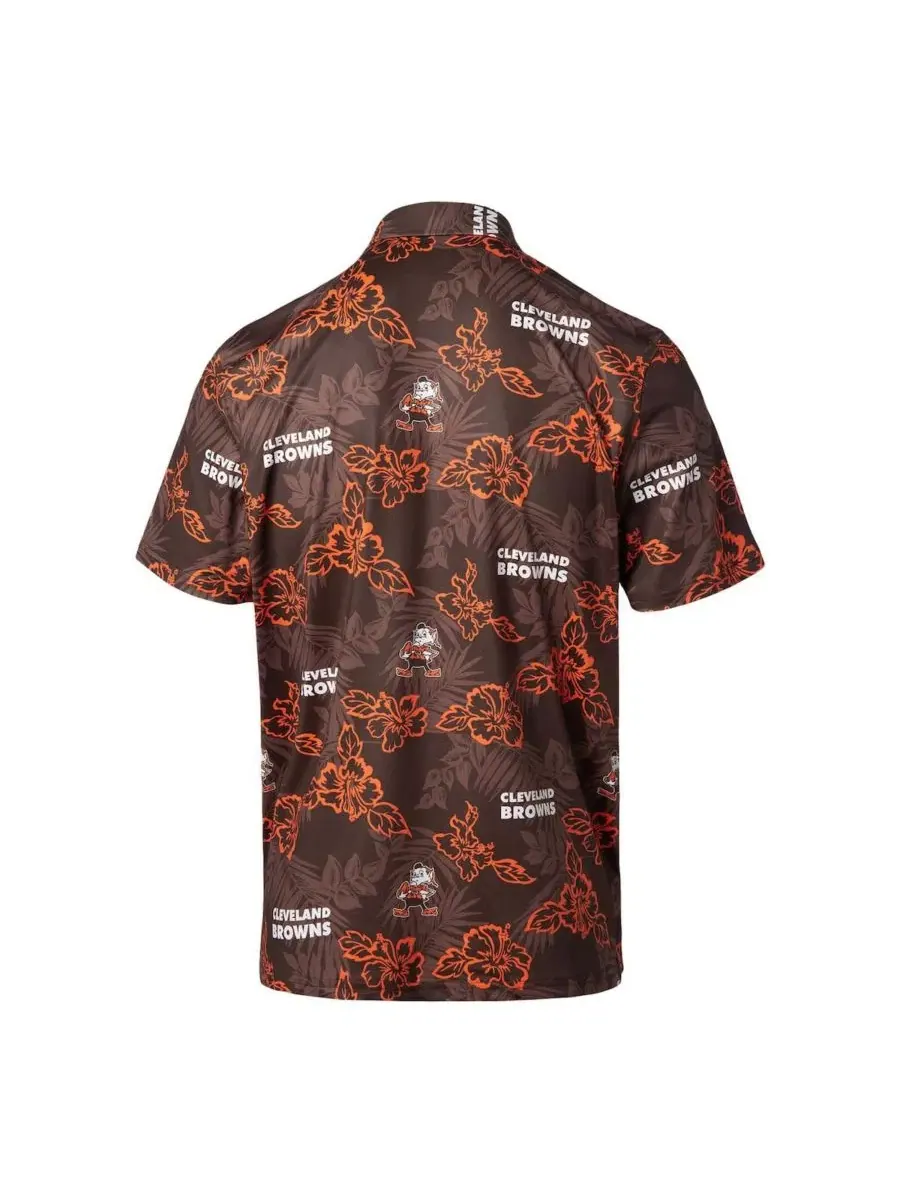 Поло с принтом Cleveland Browns Throwback Pua Reyn Spooner — изображение 3 из 3, коричневый