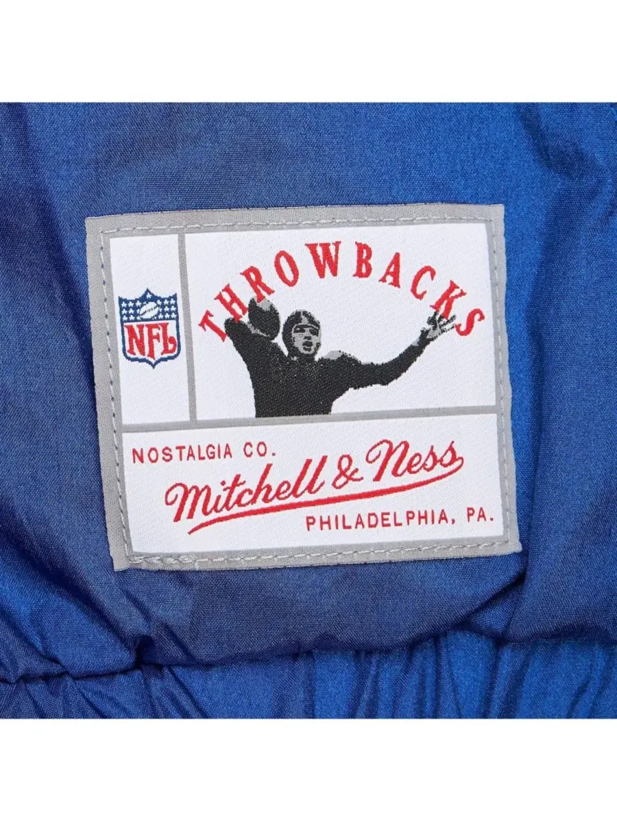 Женская укороченная нейлоновая куртка Royal Buffalo Bills на молнии Mitchell & Ness — изображение 3 из 5, королевский