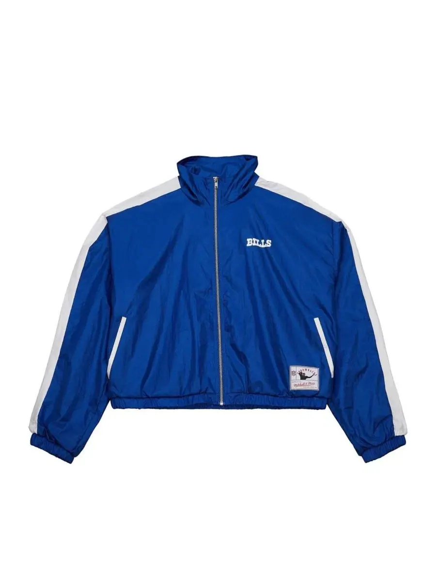 Женская укороченная нейлоновая куртка Royal Buffalo Bills на молнии Mitchell & Ness — изображение 4 из 5, королевский