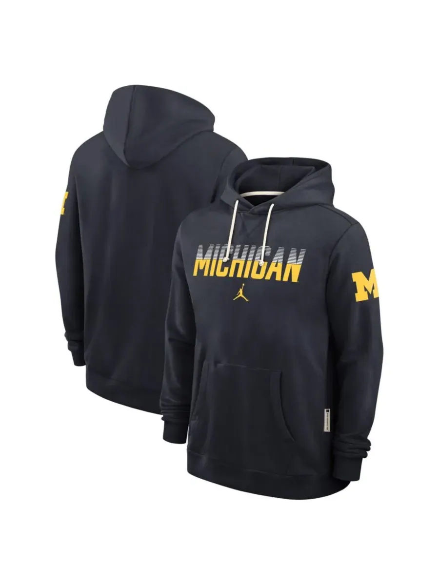Худи мужское с капюшоном, с принтом Michigan Wolverines Jordan