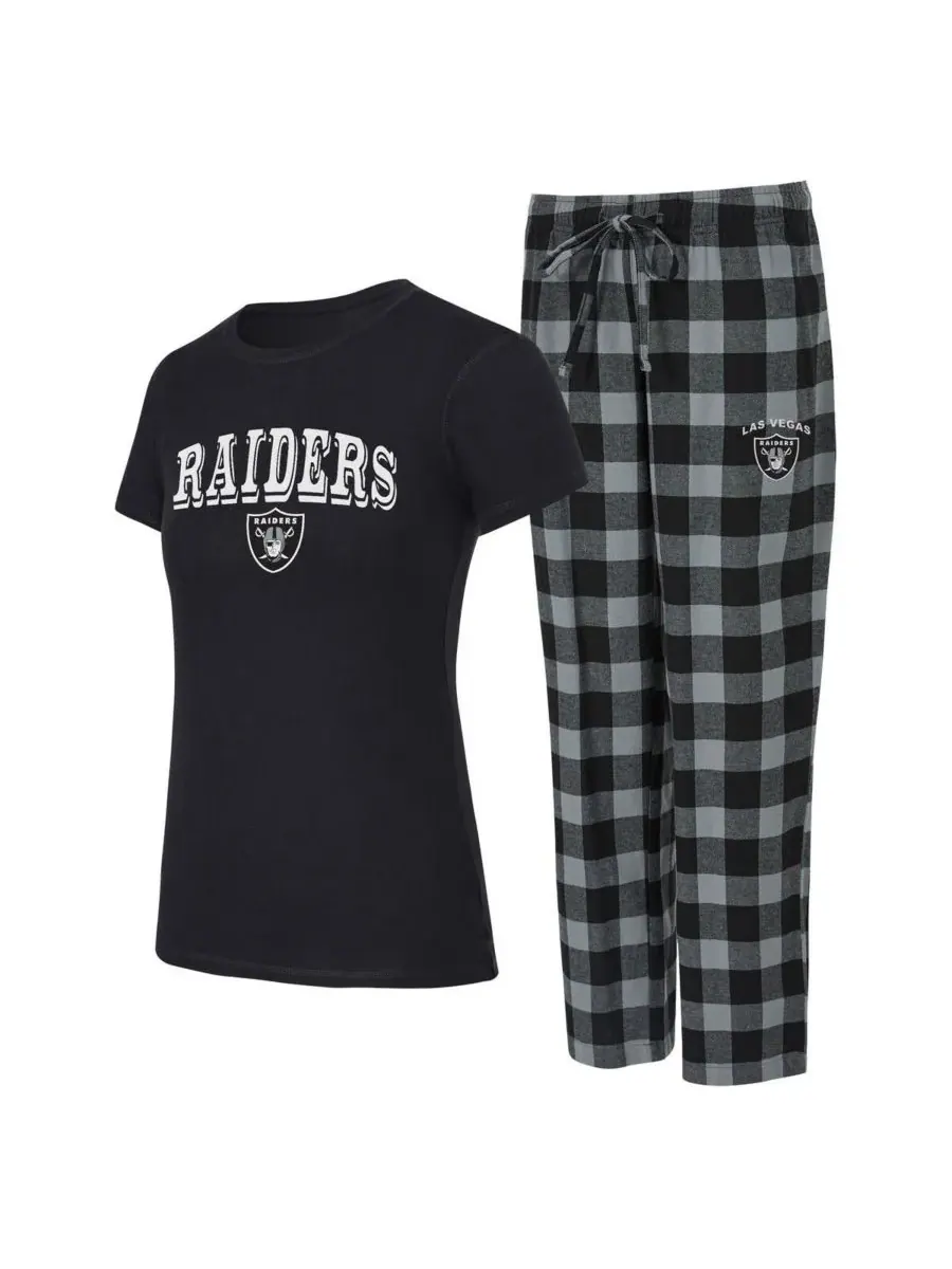 Concepts Sport Женский пижамный комплект из двух предметов: футболка и брюки Las Vegas Raiders