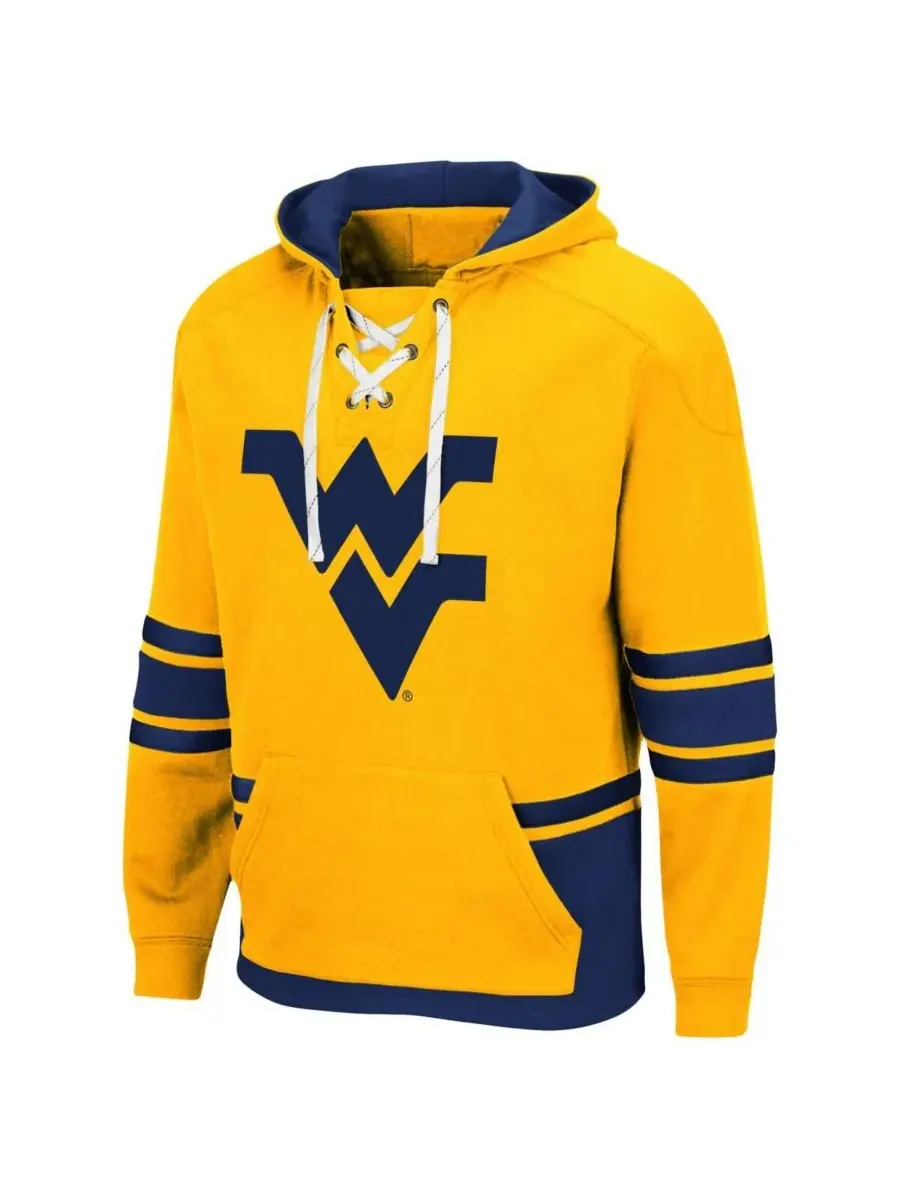 Мужская толстовка с капюшоном West Virginia Mountaineers на шнуровке 3.0 Colosseum — изображение 2 из 3, золото