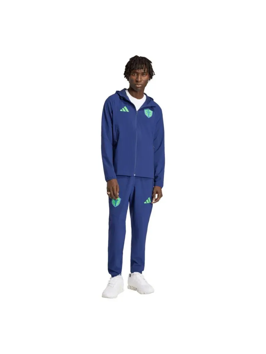 Ветровка-анорак с капюшоном Tiro Travel Seattle Sounders FC adidas — изображение 2 из 3, темно-синий