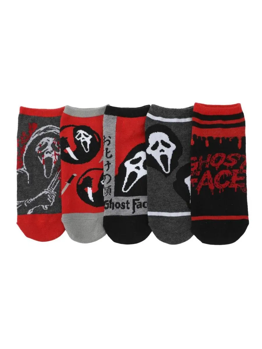 Женские носки до щиколотки с рисунком персонажей (5 пар) Ghostface, Ghf Character Art