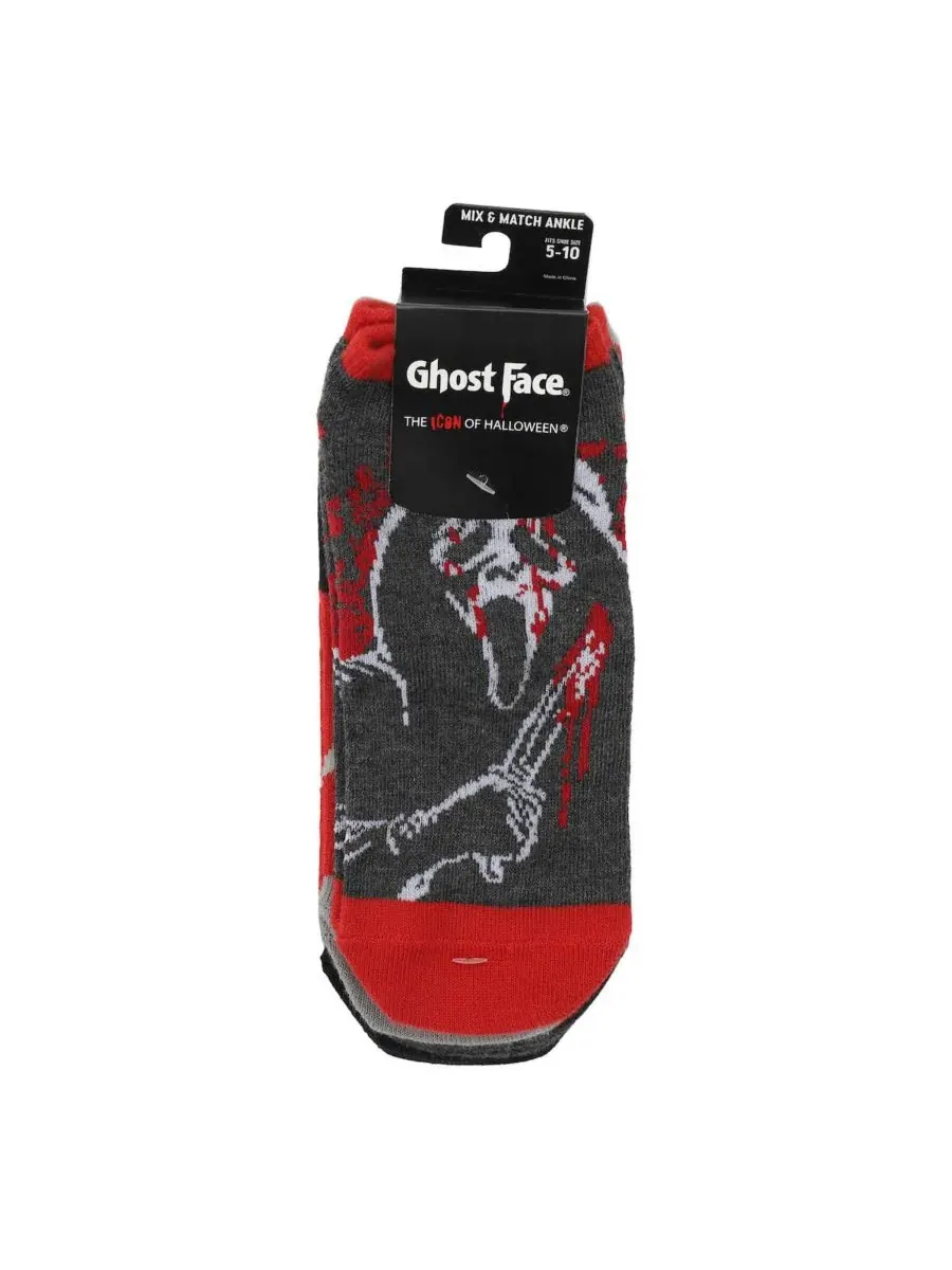 Женские носки до щиколотки с рисунком персонажей (5 пар) Ghostface, Ghf Character Art — изображение 7 из 7