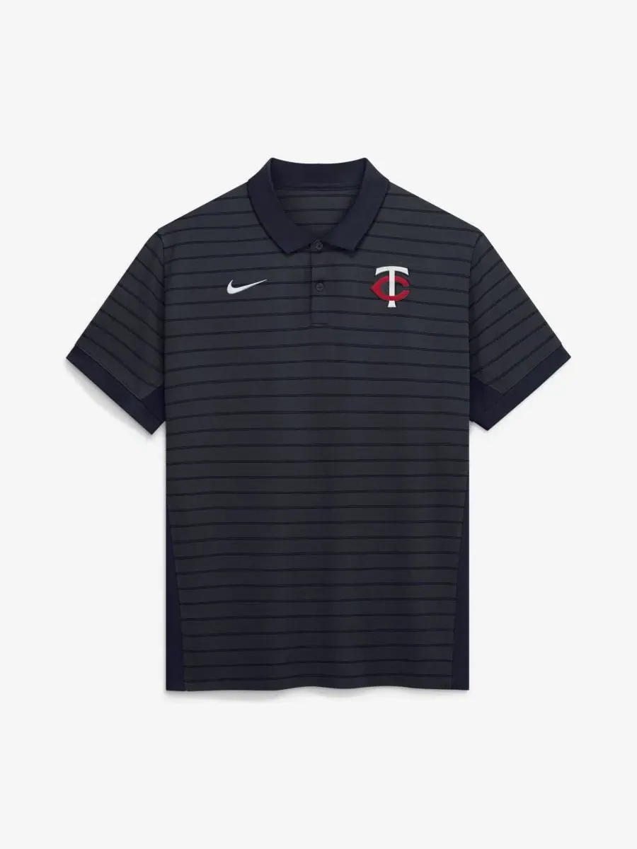 Поло Nike с воротником, с коротким рукавом, с принтом, модель Striped Victory Dri-FIT, Minnesota
