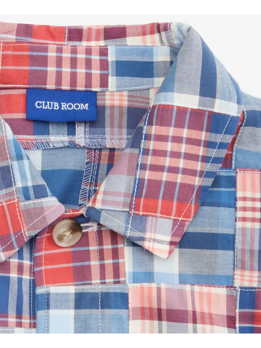 Мужская рубашка-пиджак в стиле «Мадрас» Club Room, Piece Block Plaid Yd - Pale Spring — изображение 5 из 5