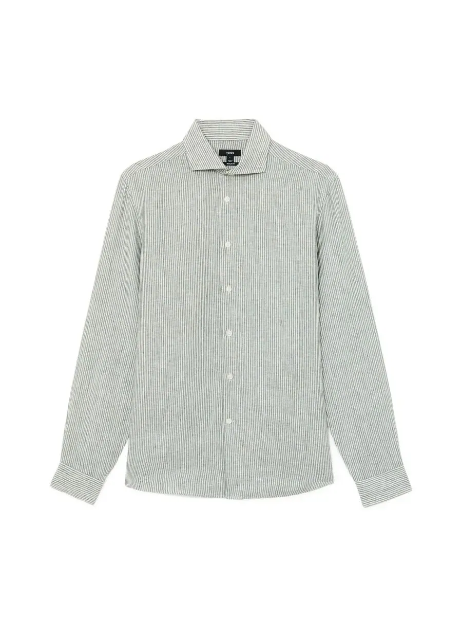 Рубашка с отложным воротником Ruban Stripe Linen REISS