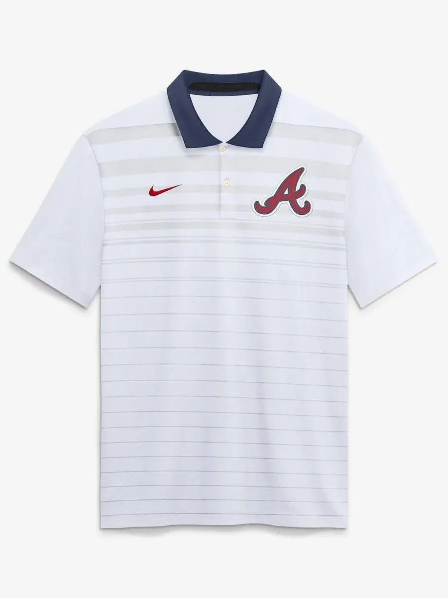 Мужское поло Nike Atlanta Braves Vapor Striped Dri-FIT