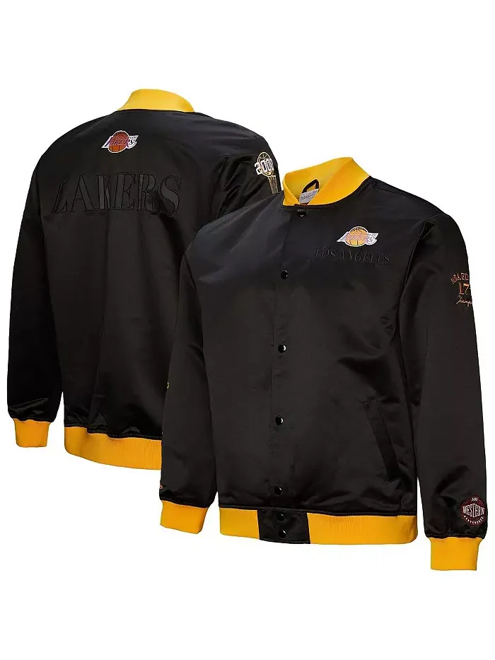 Мужская черная куртка Los Angeles Lakers Hardwood Classics Team OG 3.0 на молнии, облегченная, из