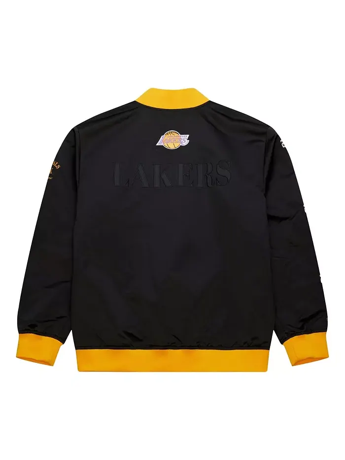 Мужская черная куртка Los Angeles Lakers Hardwood Classics Team OG 3.0 на молнии, облегченная, из — изображение 2 из 5